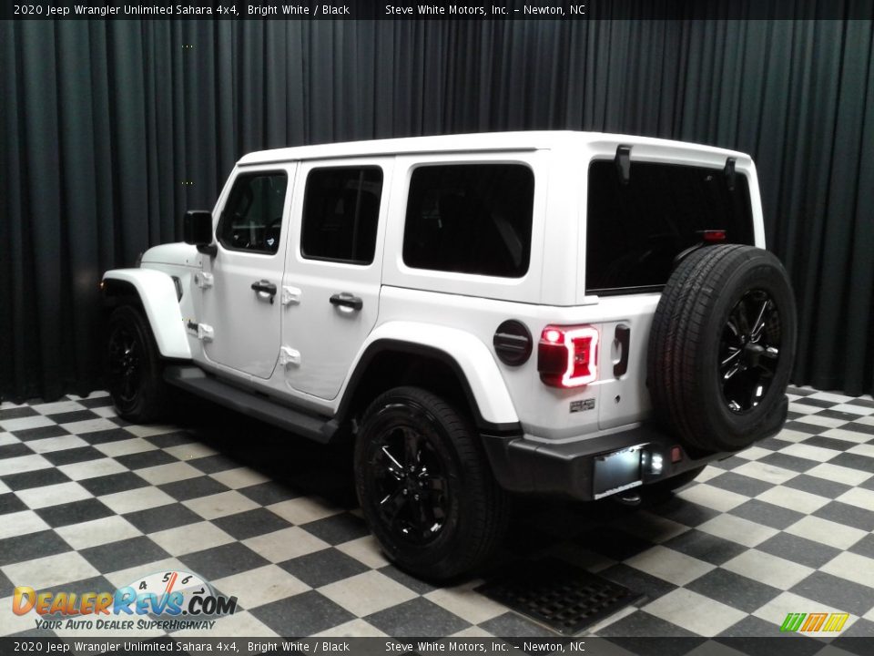 2020 Jeep Wrangler Unlimited Sahara 4x4 Bright White / Black Photo #8