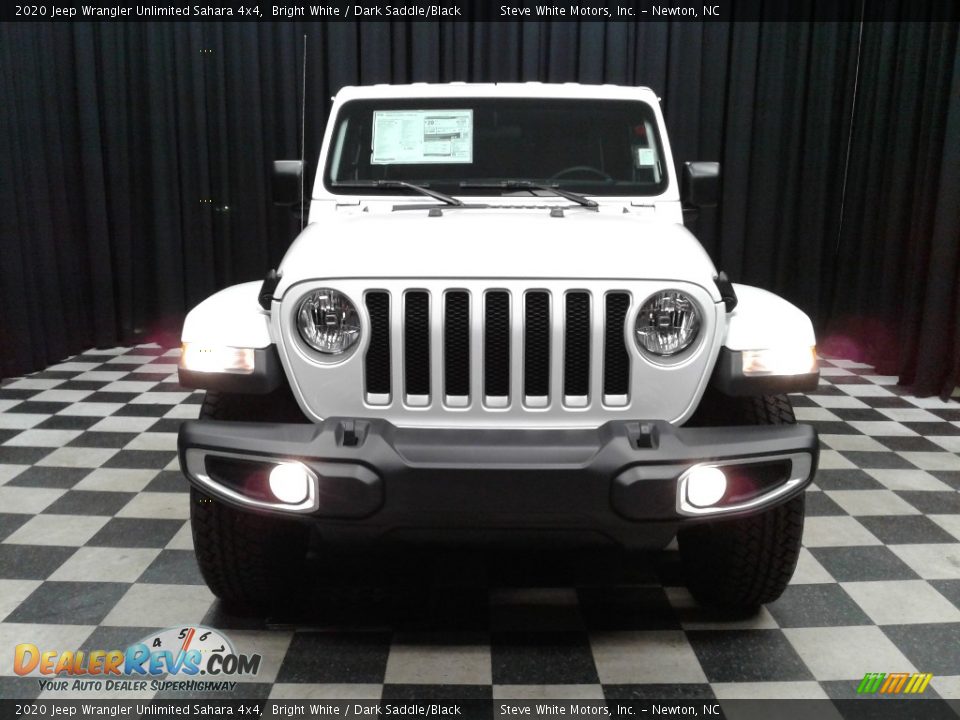 2020 Jeep Wrangler Unlimited Sahara 4x4 Bright White / Dark Saddle/Black Photo #3