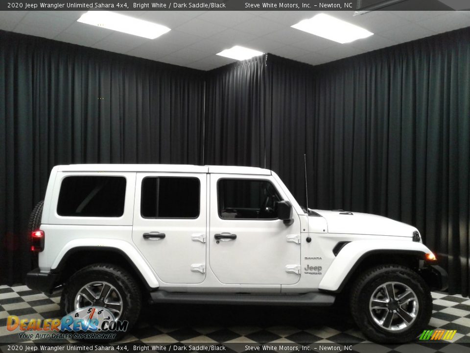 2020 Jeep Wrangler Unlimited Sahara 4x4 Bright White / Dark Saddle/Black Photo #5