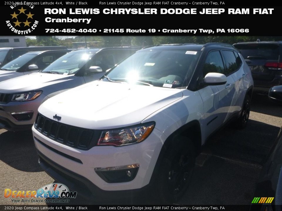 2020 Jeep Compass Latitude 4x4 White / Black Photo #1