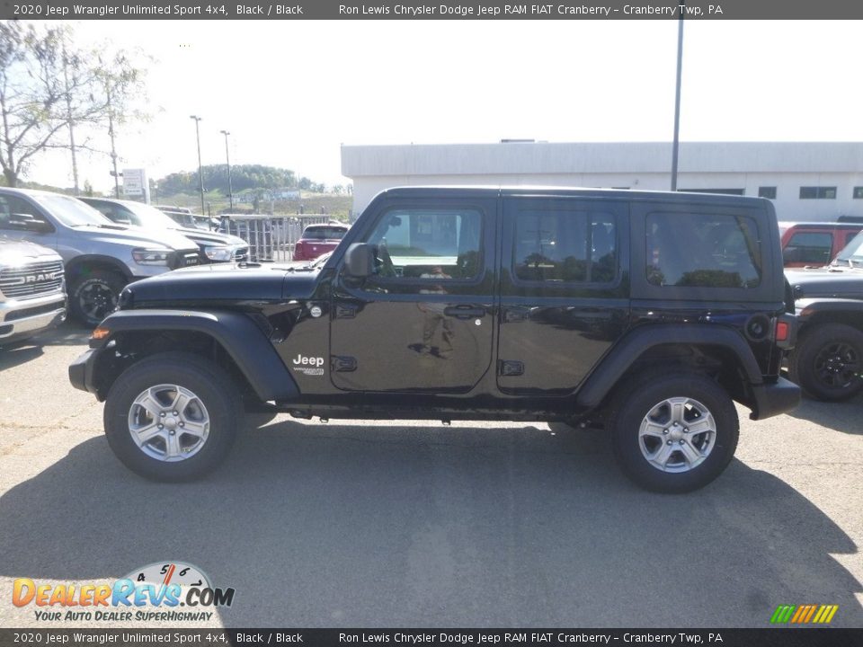 2020 Jeep Wrangler Unlimited Sport 4x4 Black / Black Photo #2