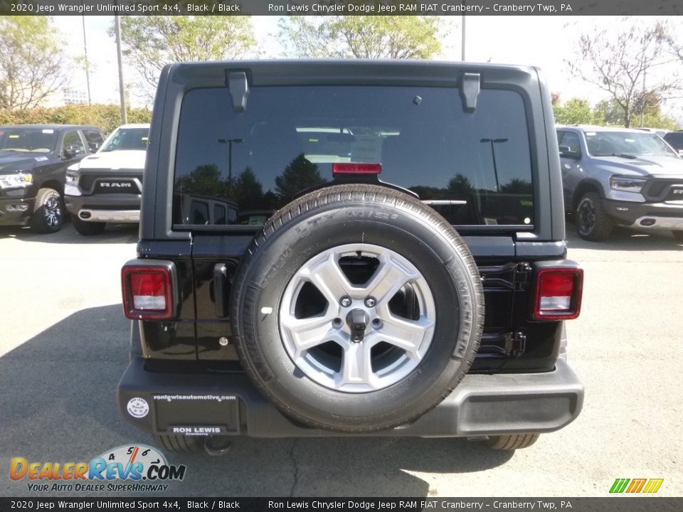 2020 Jeep Wrangler Unlimited Sport 4x4 Black / Black Photo #4