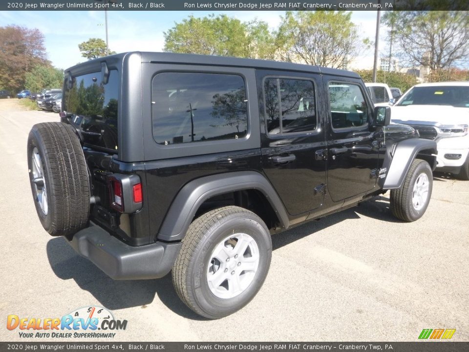 2020 Jeep Wrangler Unlimited Sport 4x4 Black / Black Photo #5