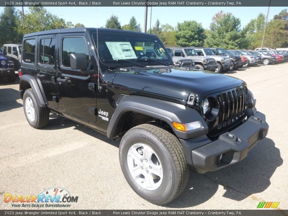 2020 Jeep Wrangler Unlimited Sport 4x4 Black / Black Photo #7