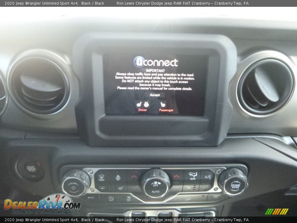 2020 Jeep Wrangler Unlimited Sport 4x4 Black / Black Photo #15