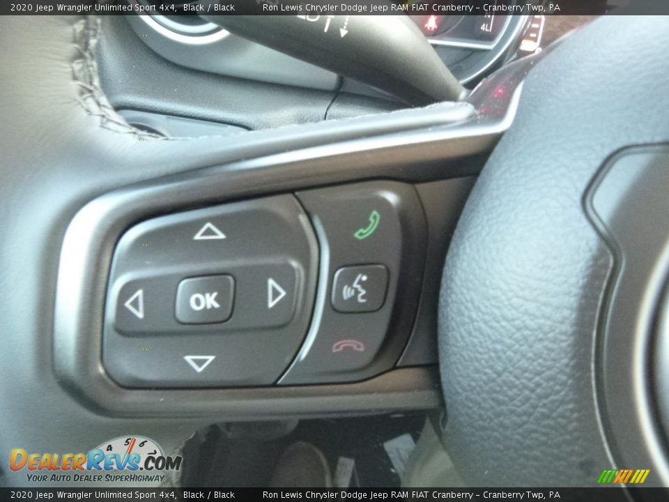 2020 Jeep Wrangler Unlimited Sport 4x4 Black / Black Photo #19