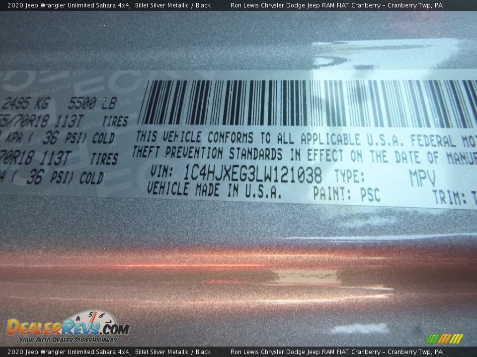 2020 Jeep Wrangler Unlimited Sahara 4x4 Billet Silver Metallic / Black Photo #13