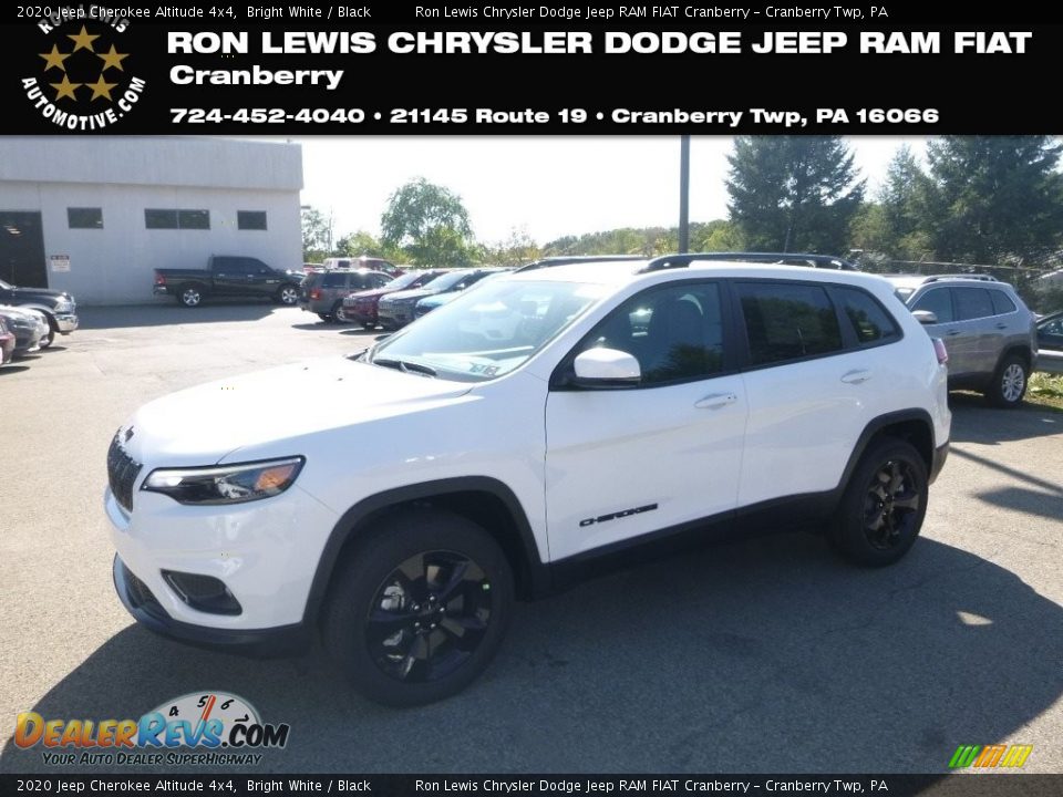 2020 Jeep Cherokee Altitude 4x4 Bright White / Black Photo #1