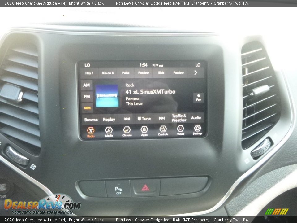 2020 Jeep Cherokee Altitude 4x4 Bright White / Black Photo #17