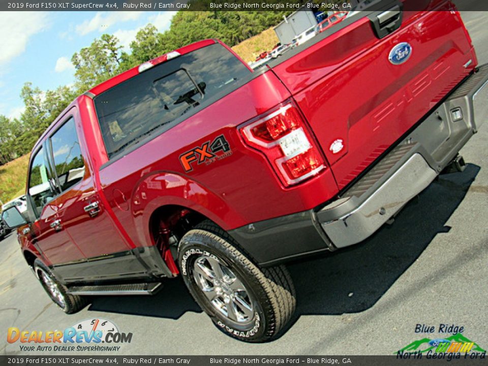 2019 Ford F150 XLT SuperCrew 4x4 Ruby Red / Earth Gray Photo #35