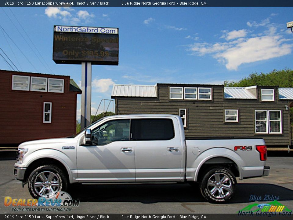 2019 Ford F150 Lariat SuperCrew 4x4 Ingot Silver / Black Photo #2