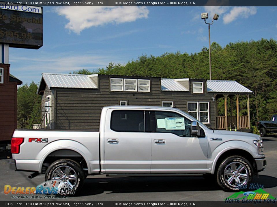 2019 Ford F150 Lariat SuperCrew 4x4 Ingot Silver / Black Photo #6