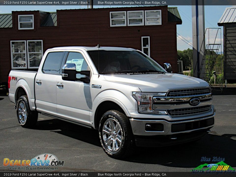 2019 Ford F150 Lariat SuperCrew 4x4 Ingot Silver / Black Photo #7