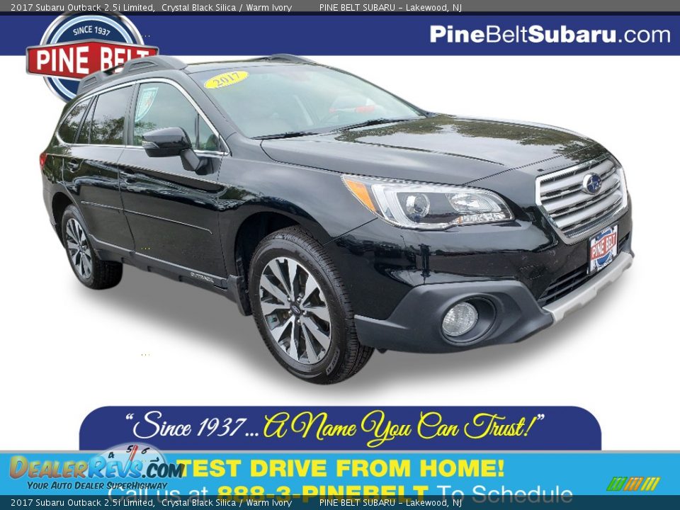 2017 Subaru Outback 2.5i Limited Crystal Black Silica / Warm Ivory Photo #1