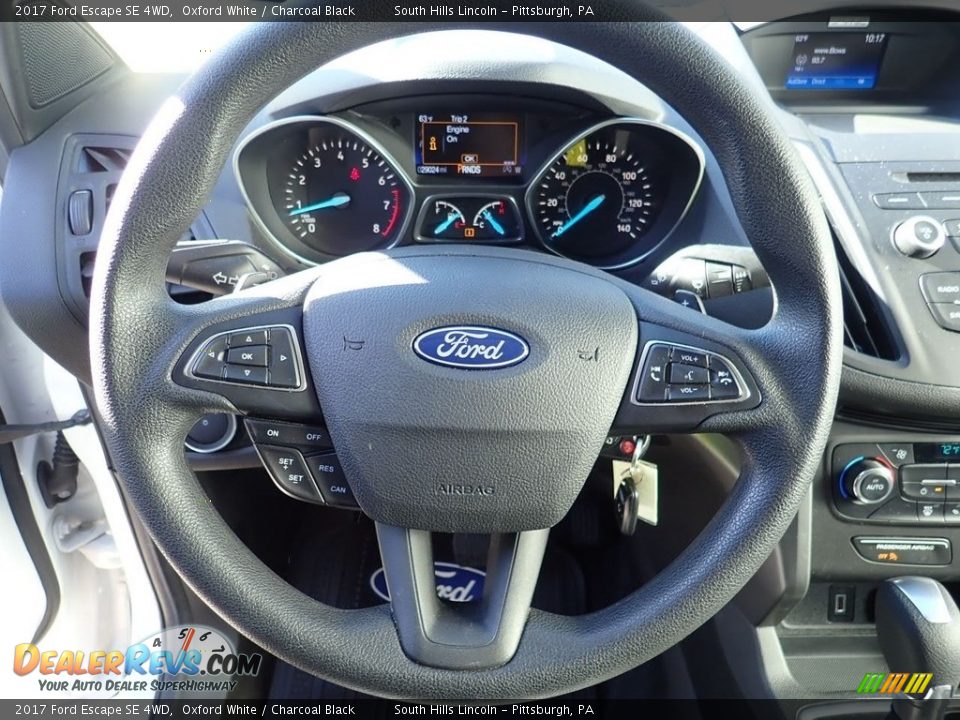 2017 Ford Escape SE 4WD Oxford White / Charcoal Black Photo #20