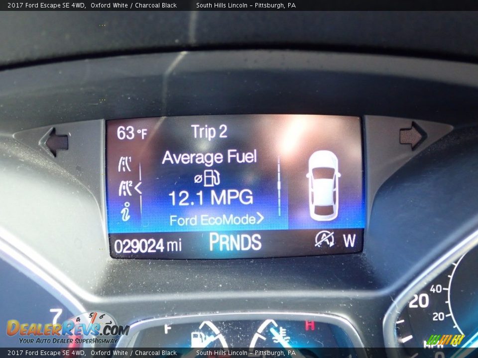 2017 Ford Escape SE 4WD Oxford White / Charcoal Black Photo #24