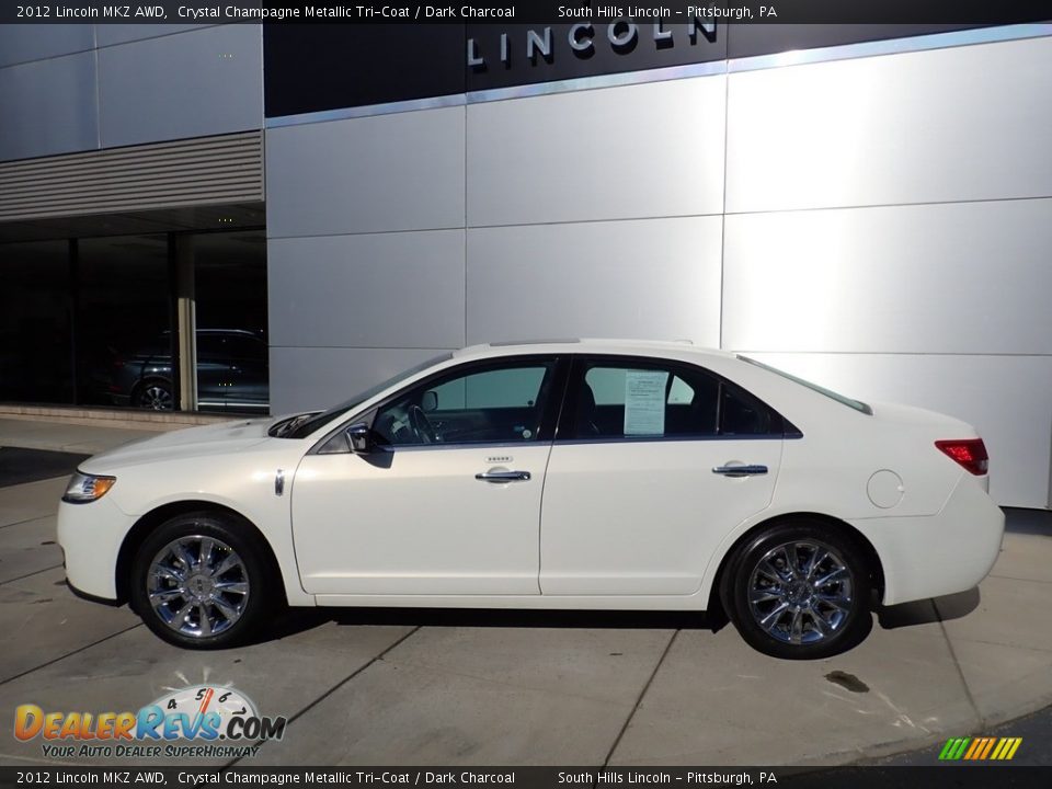 2012 Lincoln MKZ AWD Crystal Champagne Metallic Tri-Coat / Dark Charcoal Photo #2