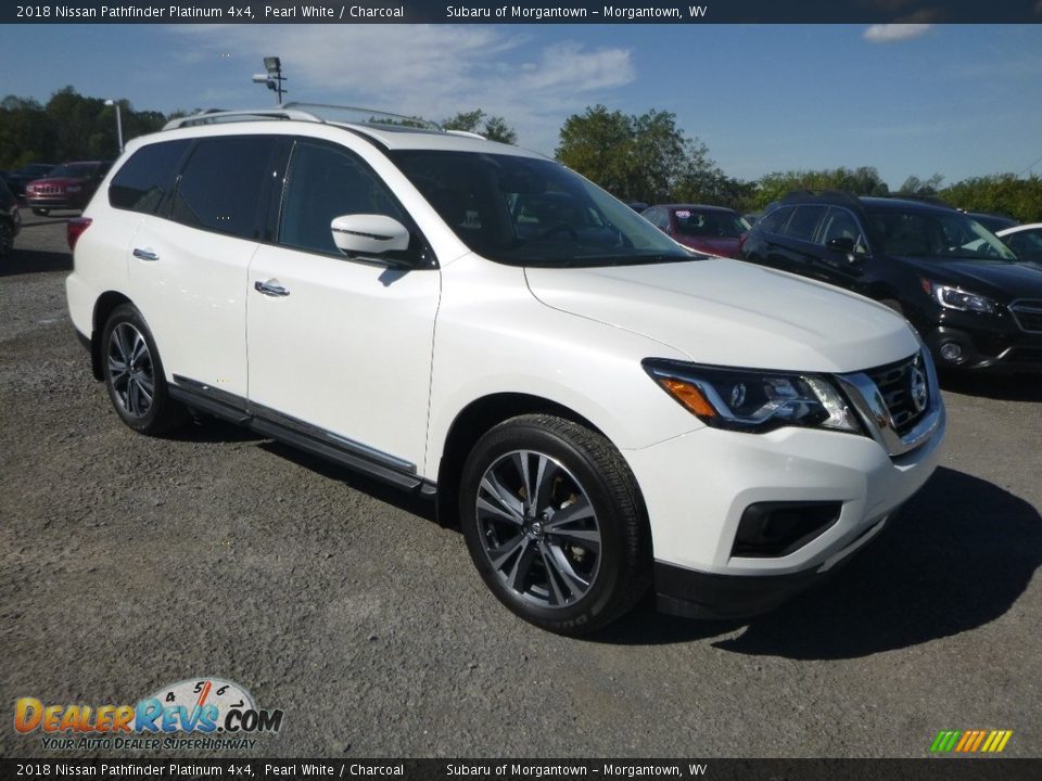 2018 Nissan Pathfinder Platinum 4x4 Pearl White / Charcoal Photo #1