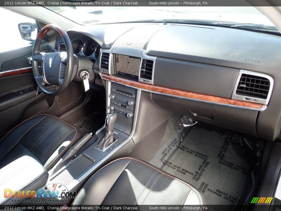 2012 Lincoln MKZ AWD Crystal Champagne Metallic Tri-Coat / Dark Charcoal Photo #11