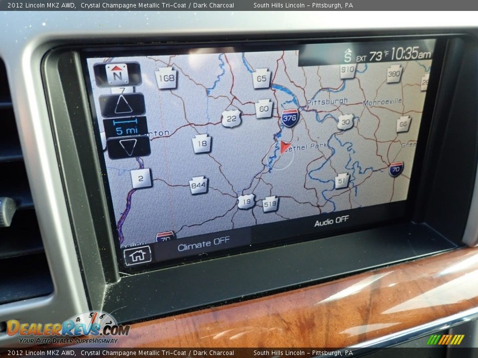 2012 Lincoln MKZ AWD Crystal Champagne Metallic Tri-Coat / Dark Charcoal Photo #21