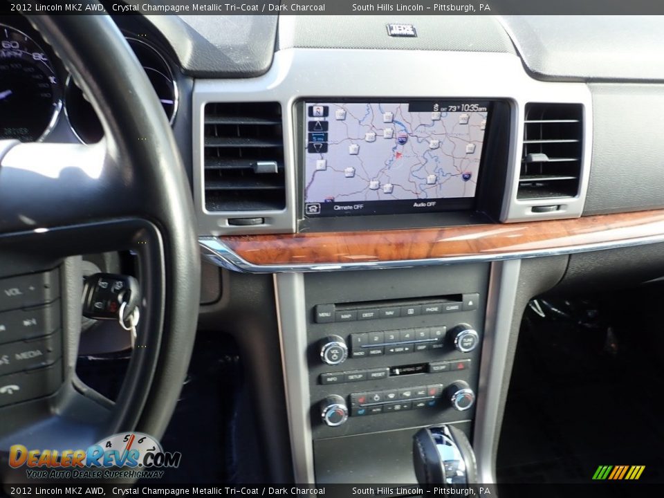 2012 Lincoln MKZ AWD Crystal Champagne Metallic Tri-Coat / Dark Charcoal Photo #22
