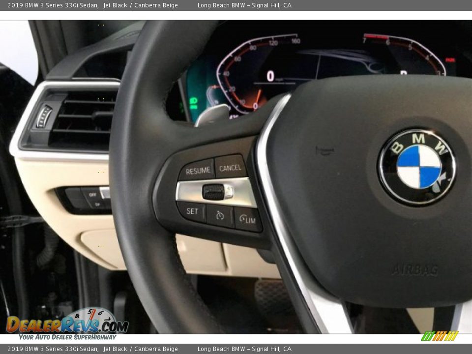 2019 BMW 3 Series 330i Sedan Jet Black / Canberra Beige Photo #14