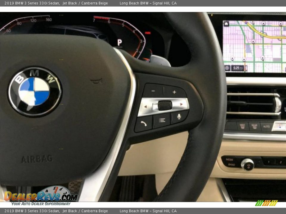 2019 BMW 3 Series 330i Sedan Jet Black / Canberra Beige Photo #15