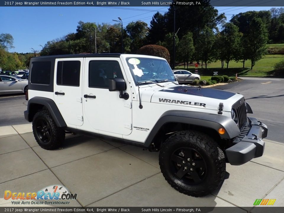 2017 Jeep Wrangler Unlimited Freedom Edition 4x4 Bright White / Black Photo #6
