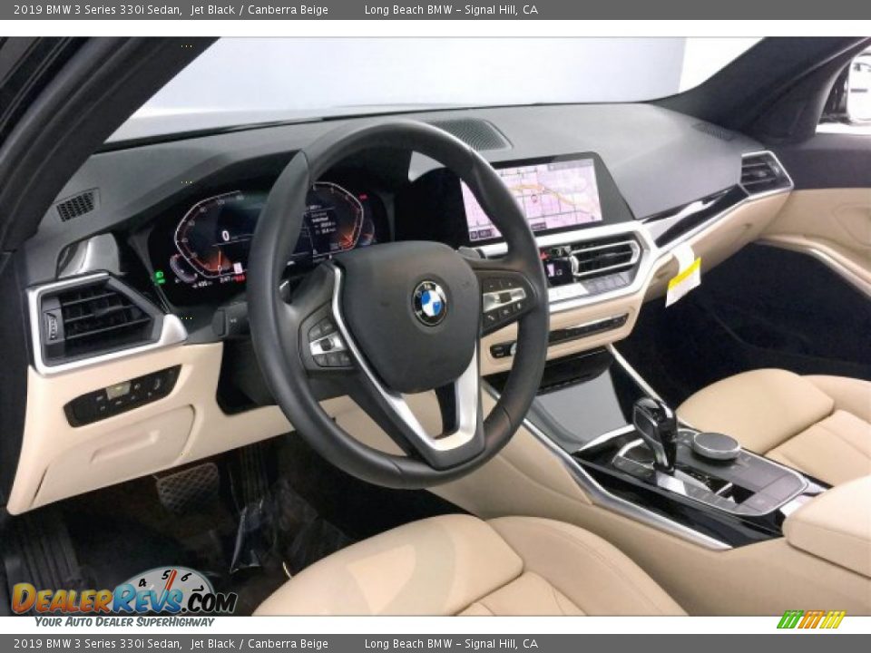 2019 BMW 3 Series 330i Sedan Jet Black / Canberra Beige Photo #17