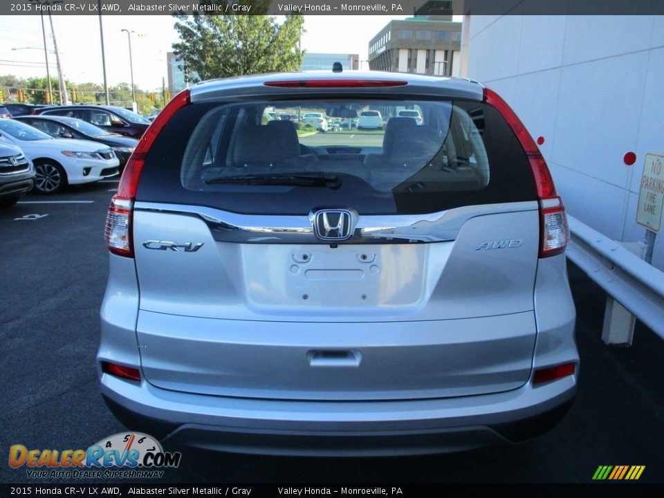 2015 Honda CR-V LX AWD Alabaster Silver Metallic / Gray Photo #4