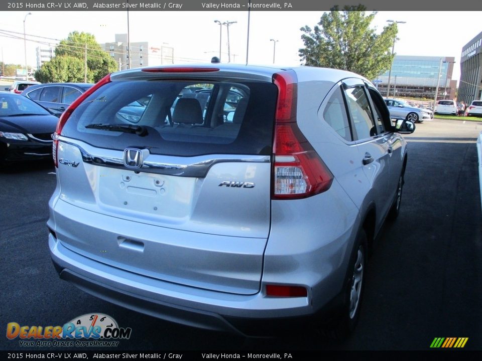 2015 Honda CR-V LX AWD Alabaster Silver Metallic / Gray Photo #5