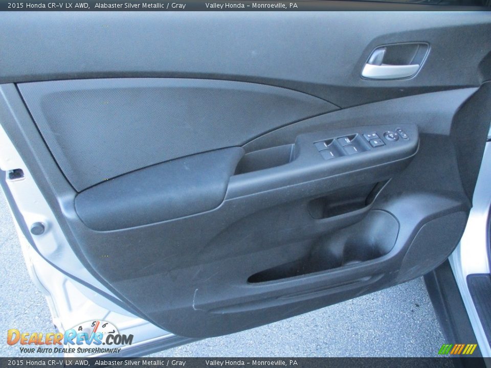 2015 Honda CR-V LX AWD Alabaster Silver Metallic / Gray Photo #10