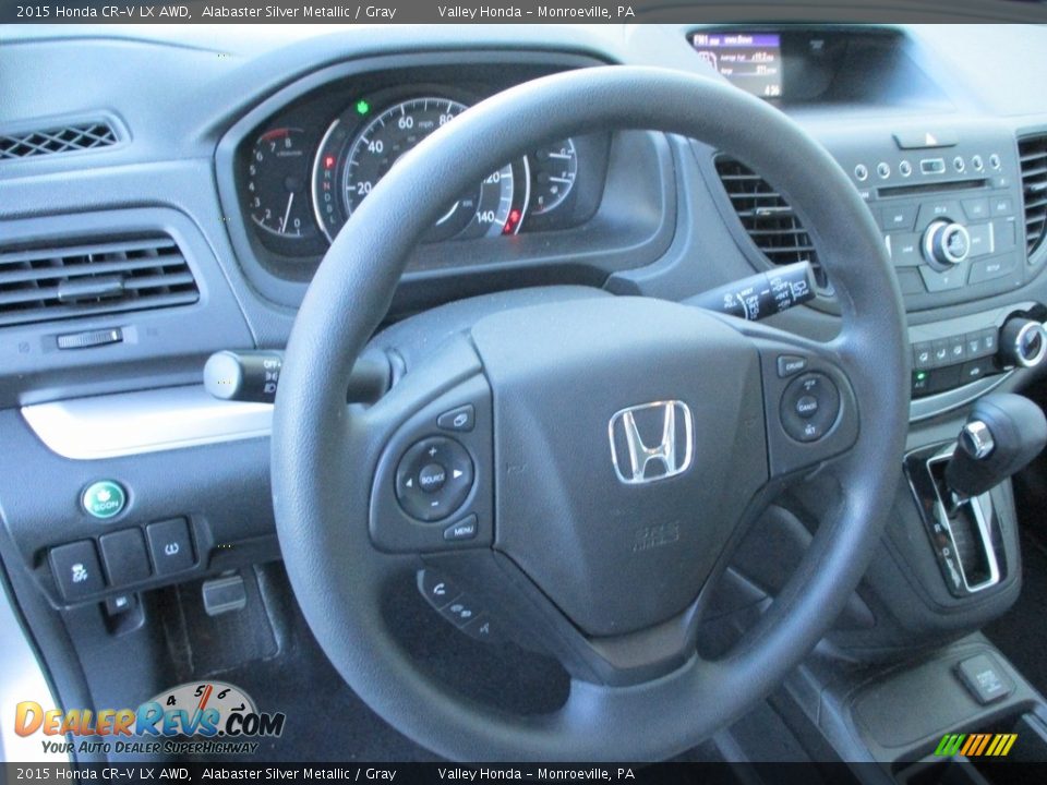 2015 Honda CR-V LX AWD Alabaster Silver Metallic / Gray Photo #13