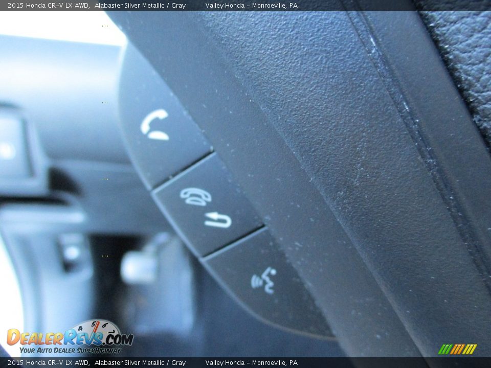 2015 Honda CR-V LX AWD Alabaster Silver Metallic / Gray Photo #17