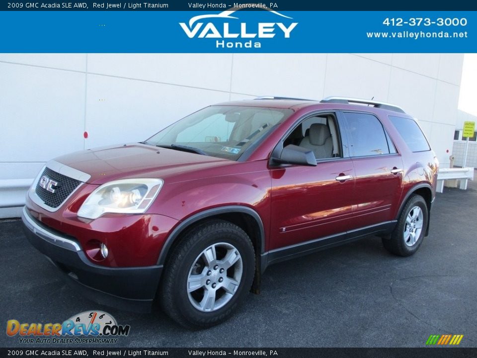 2009 GMC Acadia SLE AWD Red Jewel / Light Titanium Photo #1