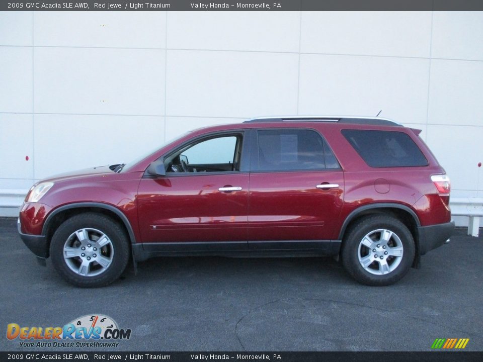 2009 GMC Acadia SLE AWD Red Jewel / Light Titanium Photo #2