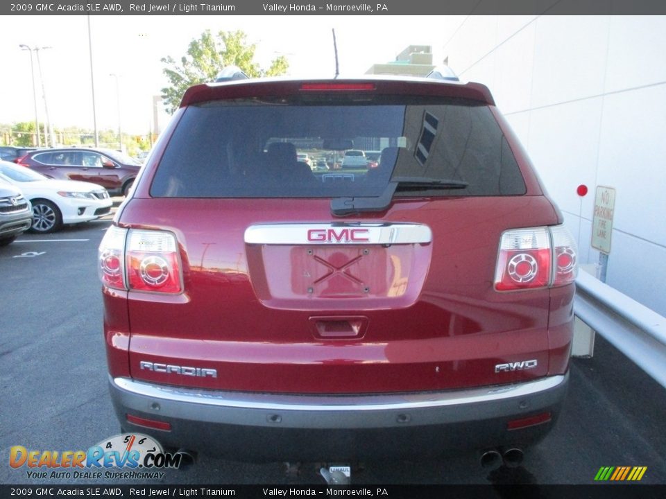 2009 GMC Acadia SLE AWD Red Jewel / Light Titanium Photo #4