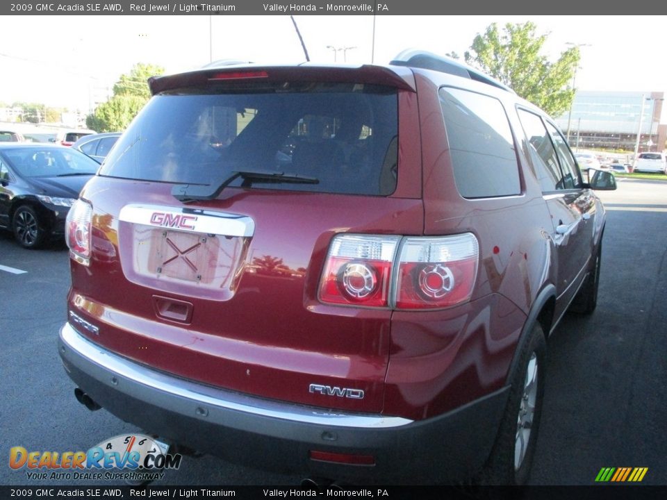 2009 GMC Acadia SLE AWD Red Jewel / Light Titanium Photo #5