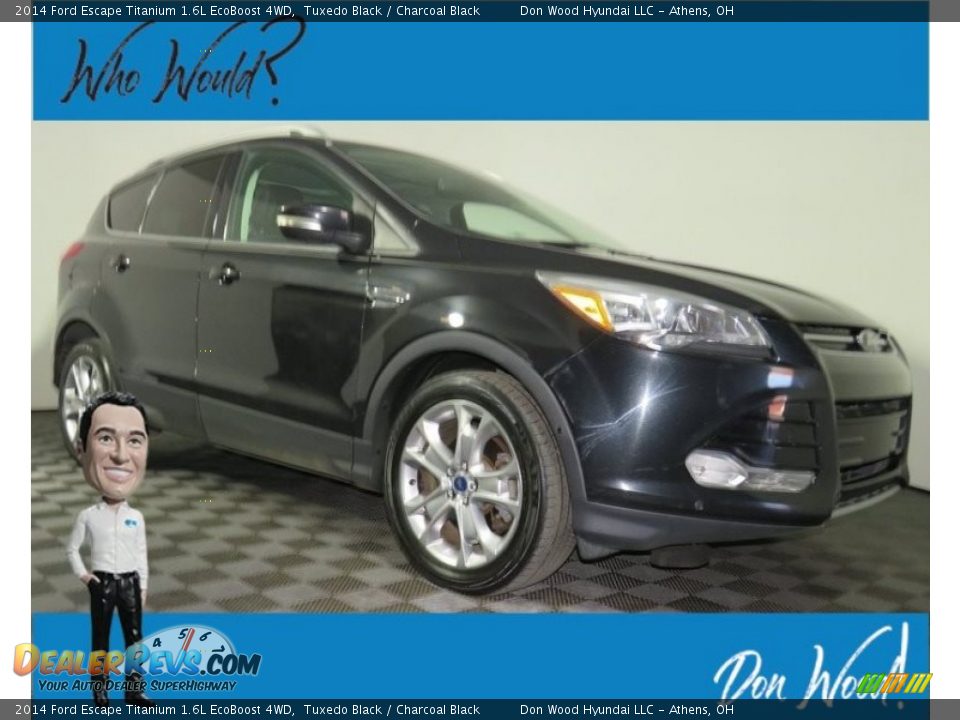 2014 Ford Escape Titanium 1.6L EcoBoost 4WD Tuxedo Black / Charcoal Black Photo #1