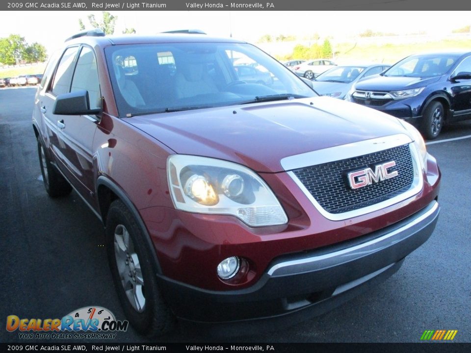 2009 GMC Acadia SLE AWD Red Jewel / Light Titanium Photo #6