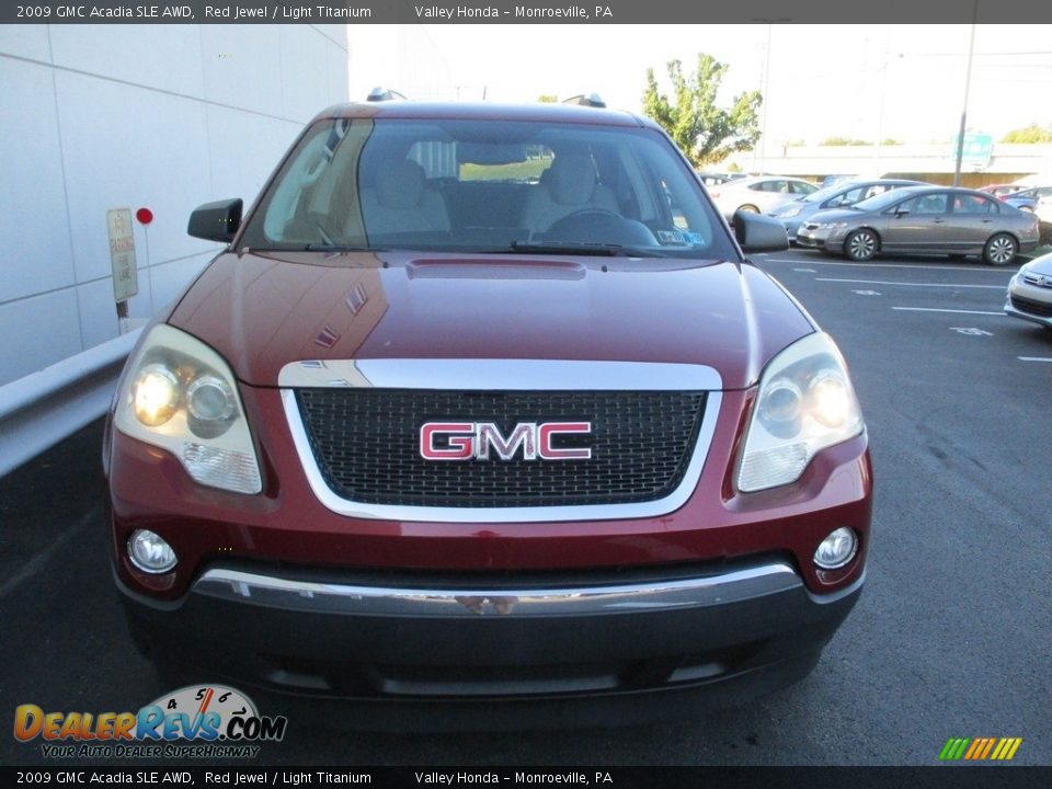 2009 GMC Acadia SLE AWD Red Jewel / Light Titanium Photo #7