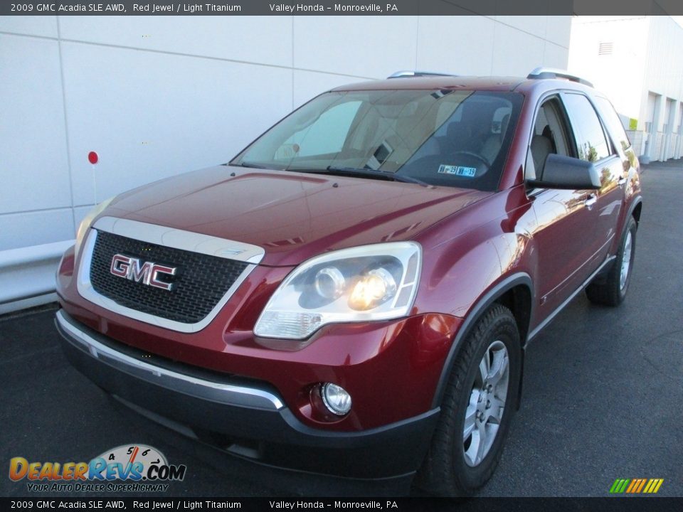 2009 GMC Acadia SLE AWD Red Jewel / Light Titanium Photo #8