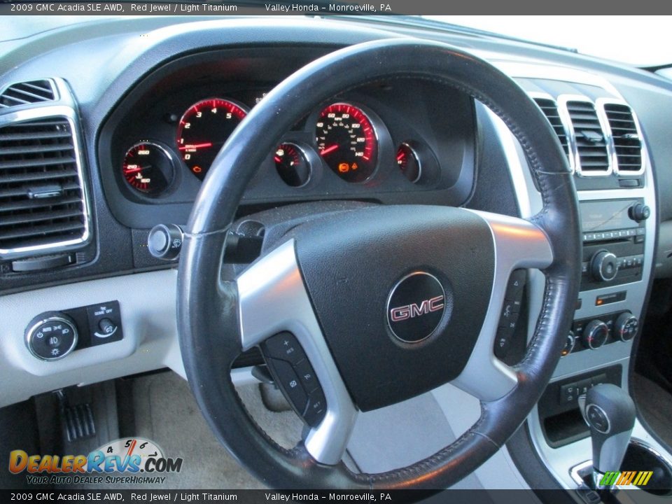 2009 GMC Acadia SLE AWD Red Jewel / Light Titanium Photo #13