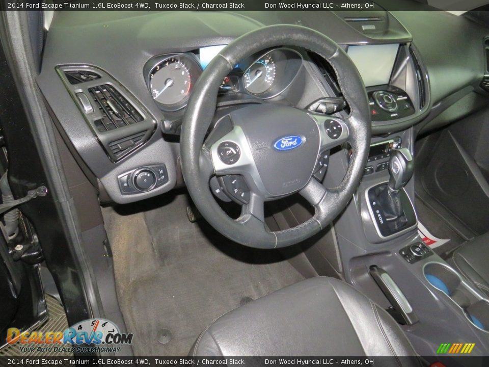 2014 Ford Escape Titanium 1.6L EcoBoost 4WD Tuxedo Black / Charcoal Black Photo #19