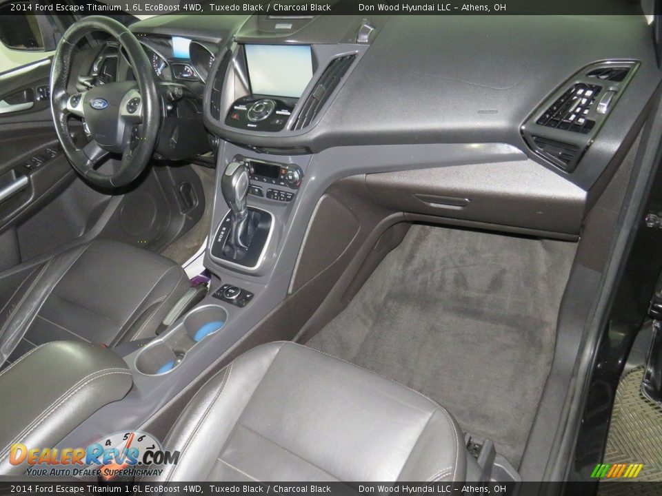 2014 Ford Escape Titanium 1.6L EcoBoost 4WD Tuxedo Black / Charcoal Black Photo #27