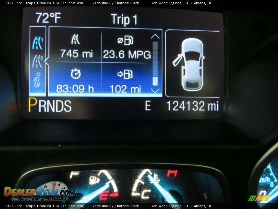2014 Ford Escape Titanium 1.6L EcoBoost 4WD Tuxedo Black / Charcoal Black Photo #29