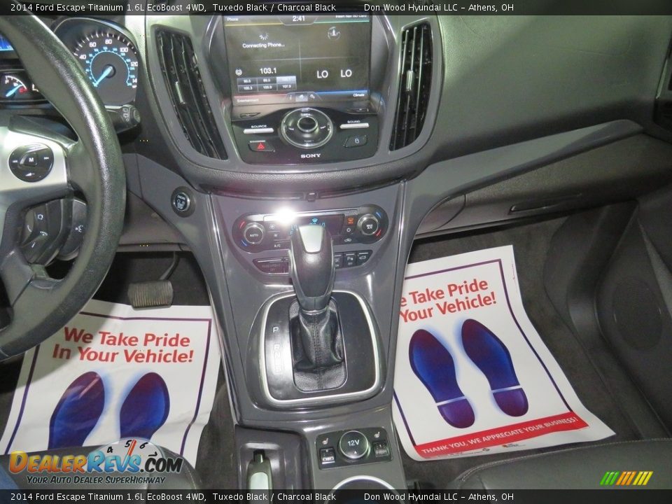 2014 Ford Escape Titanium 1.6L EcoBoost 4WD Tuxedo Black / Charcoal Black Photo #36