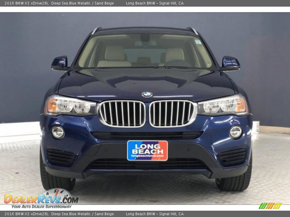 2016 BMW X3 xDrive28i Deep Sea Blue Metallic / Sand Beige Photo #2