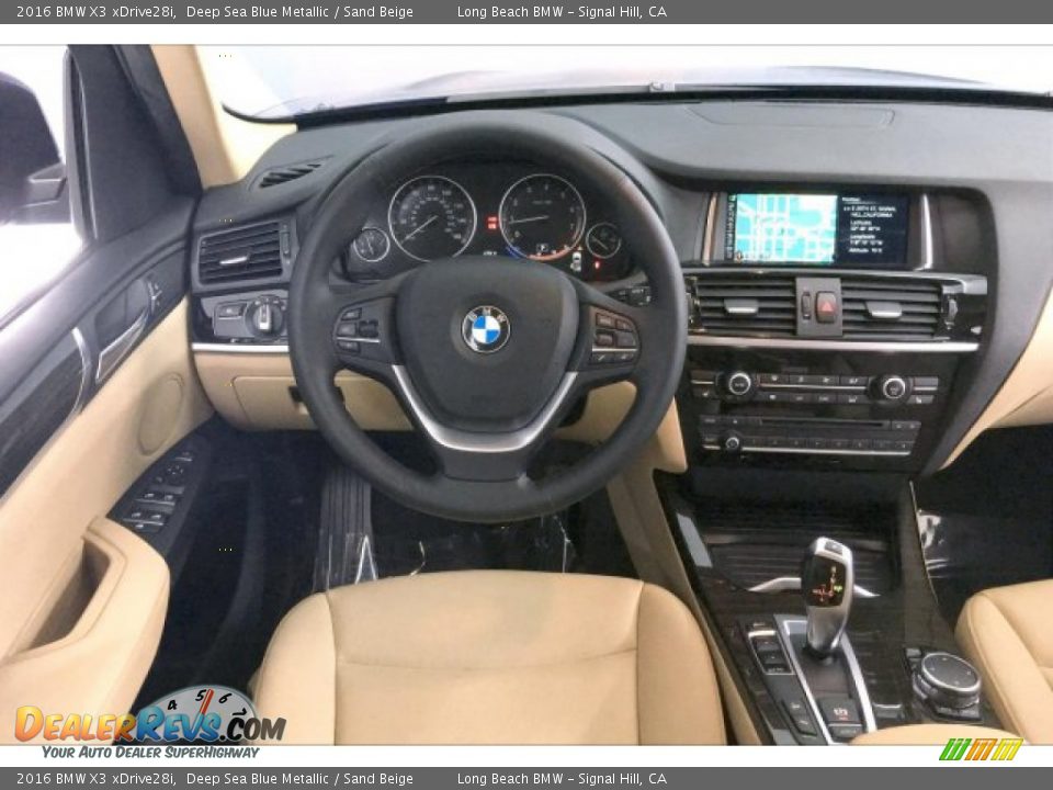 2016 BMW X3 xDrive28i Deep Sea Blue Metallic / Sand Beige Photo #4