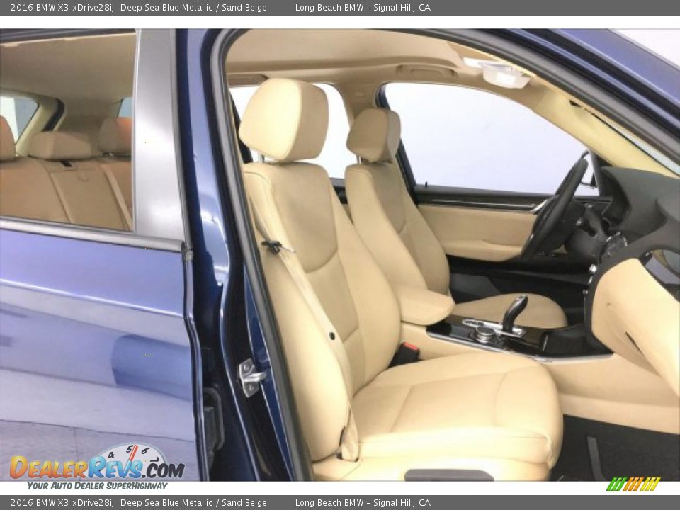 2016 BMW X3 xDrive28i Deep Sea Blue Metallic / Sand Beige Photo #6